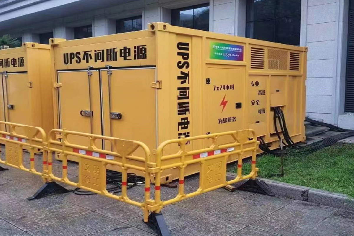 临洮发电机租赁施工现场